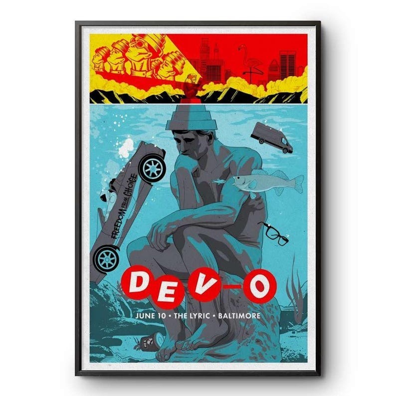 Devo Baltimore MD June 10 2026 Poster Lyric Opera House New Wave Concert  24x36