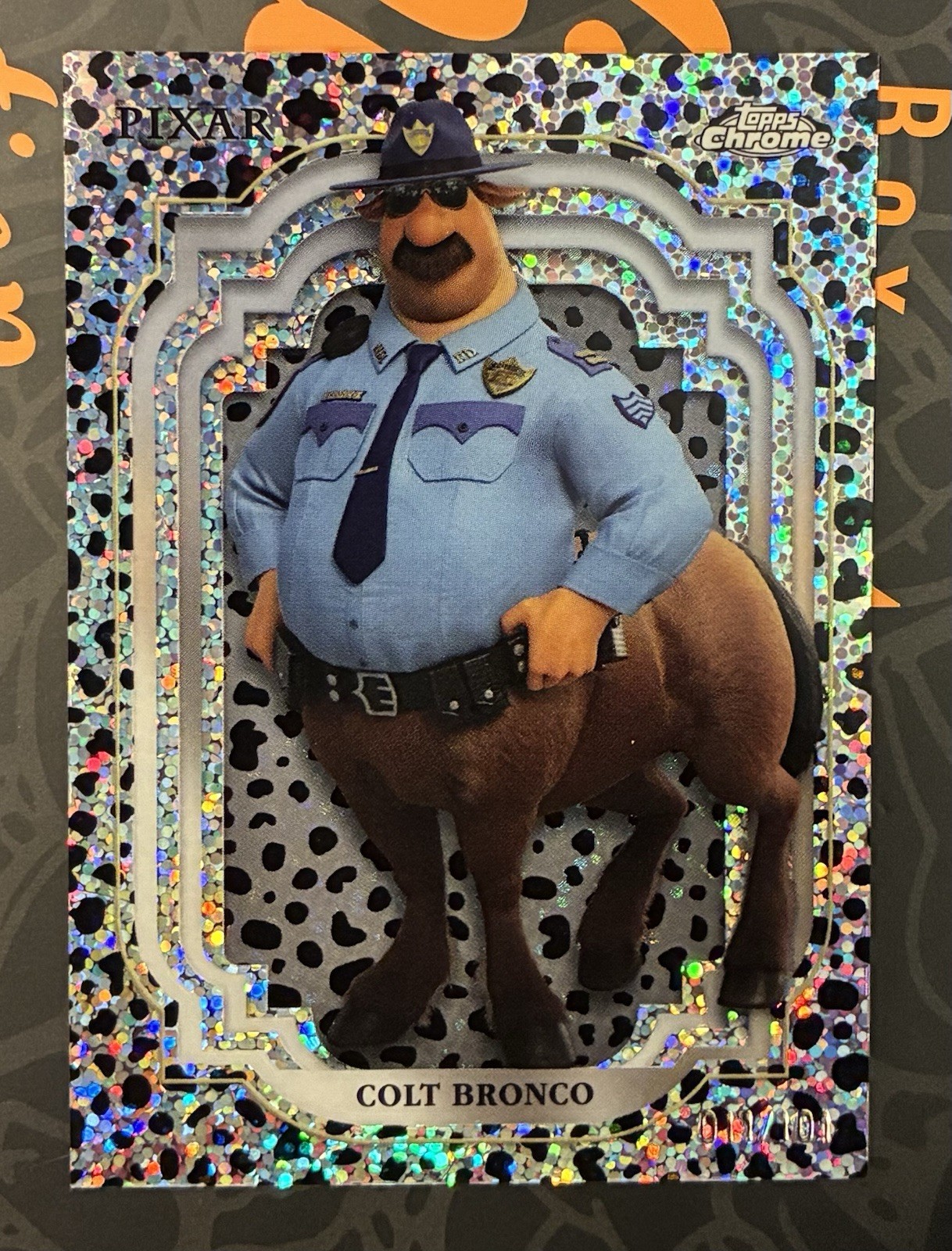 2024 Topps Chrome Disney Colt Bronco Black & White Speckle 11/101