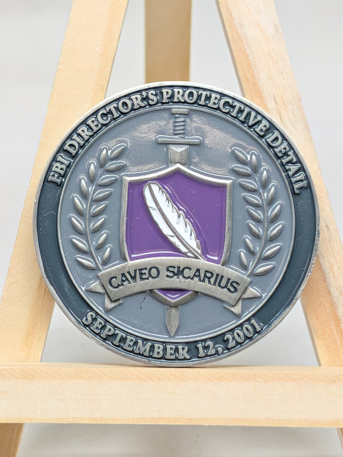 FBI Director’s Protective Detail Challenge Coin September 12 2001 Caveo Sicarius