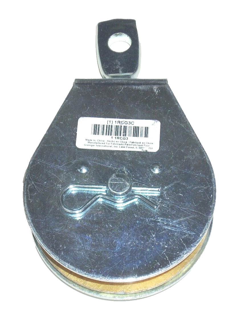 Grainger 3 in Swivel Pulley Block Single Sheave Wheel for 1/2 in Rope Zinc Coat Grainger 3 in Swivel Pulley Block Single Sheave Wheel for 1/2 in Rope Zinc Coat