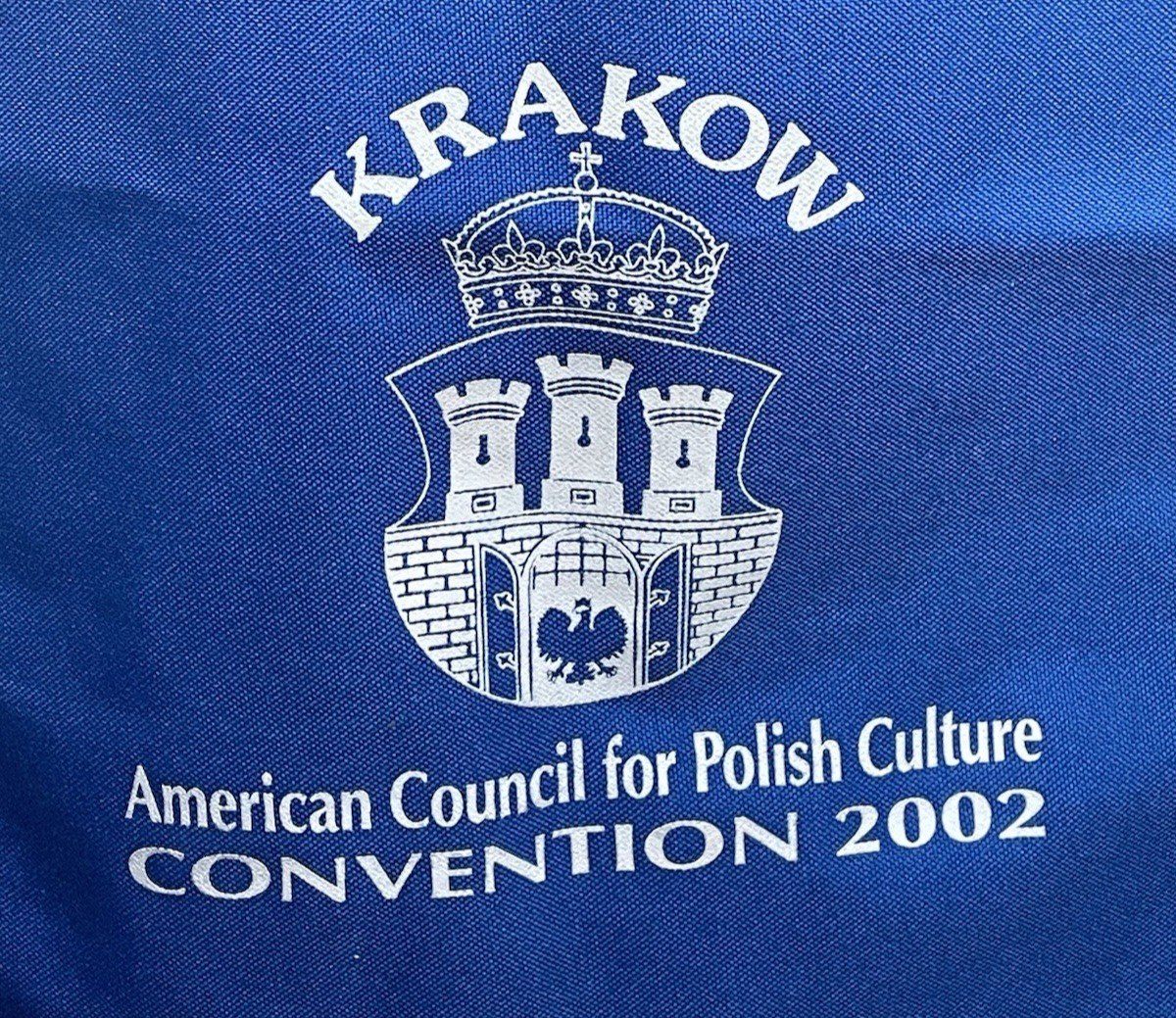 RARE Krakow American Council for Polish Culture Convention 2002 Blue Tote Bag