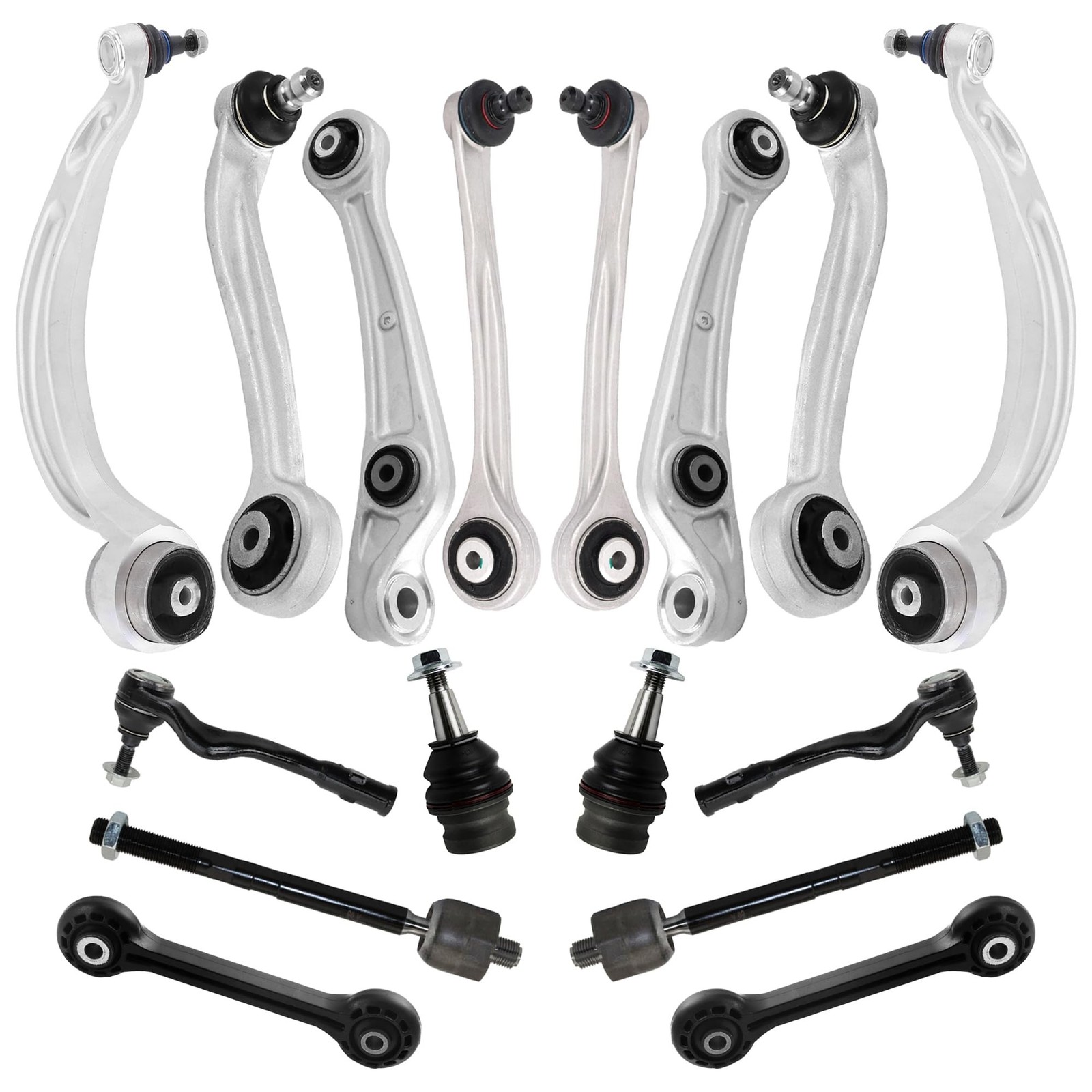 Front Upper and Lower Control Arm Compatible With 2008 2009 2010 Audi A4 A5 Q...