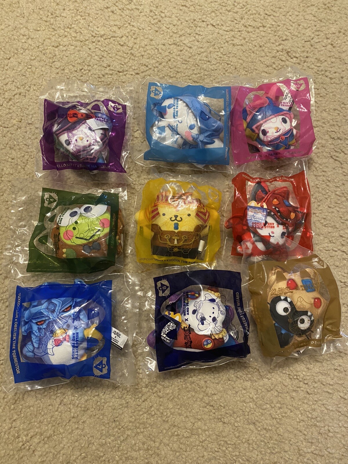 2024 McDonalds Happy Meal Toy Plush YU-GI-OH x HELLO KITTY-Full Set Of 9 US 2024 McDonalds Happy Meal Toy Plush YU-GI-OH x HELLO KITTY-Full Set Of 9 US