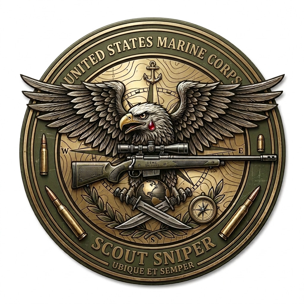 USMC Scout Sniper 0317 Veteran Gift US Marine Premium Military Graphics 4\