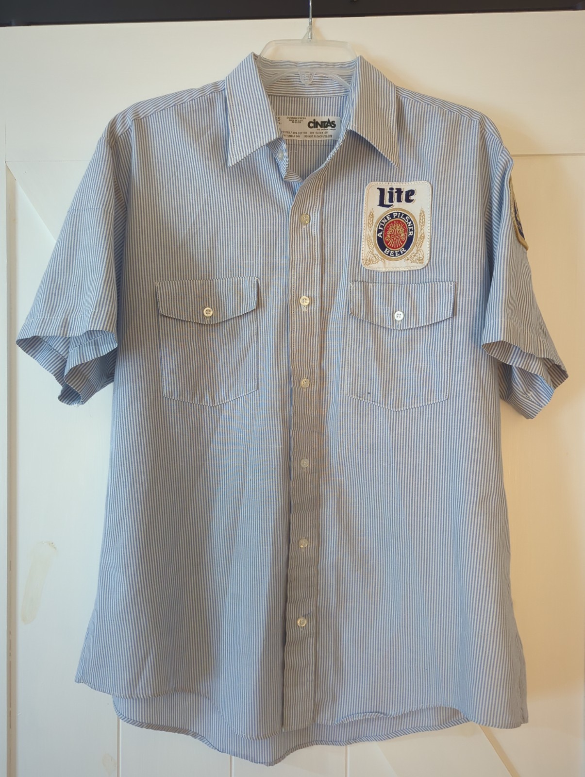 Vintage Miller High Life Beer Delivery Uniform Work Shirt Short Sleeve Patches Vintage Miller High Life Beer Delivery Uniform Work Shirt Short Sleeve Patches