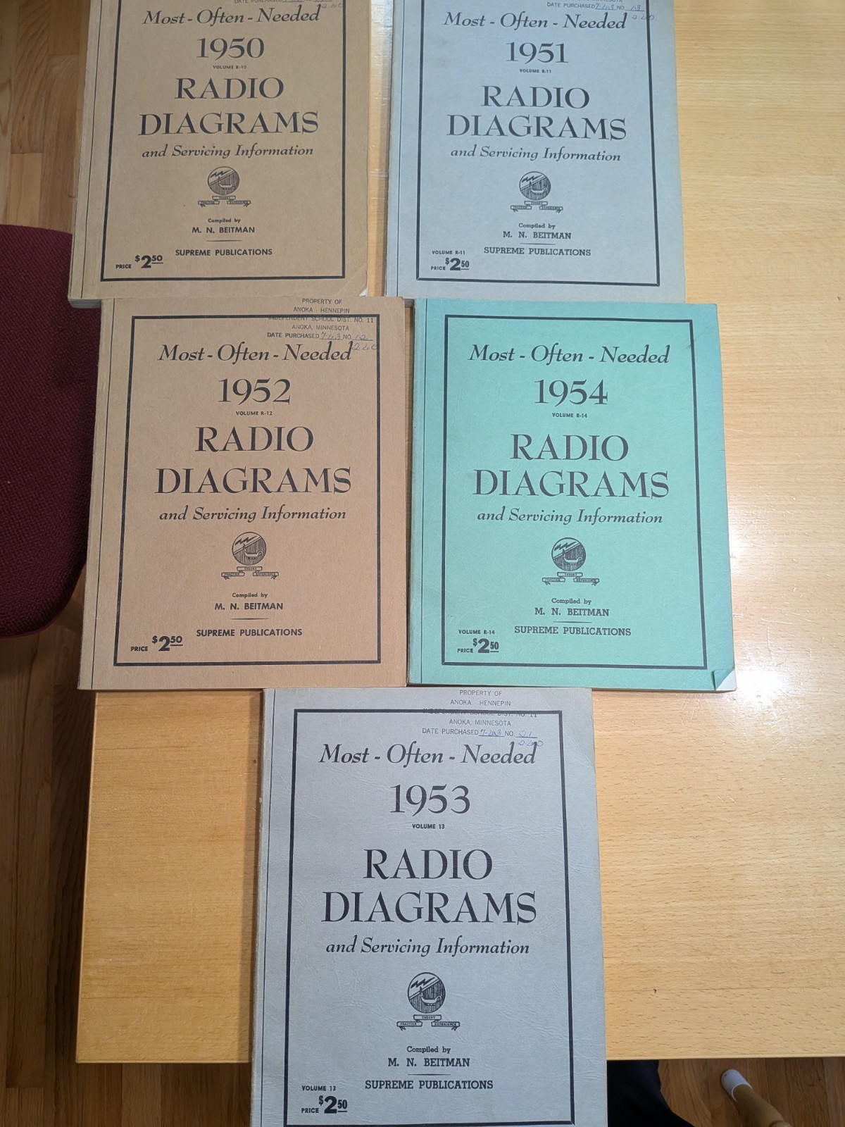5 MOST OFTEN NEEDED Radio Diagrams & Servicing Information  1950-1953