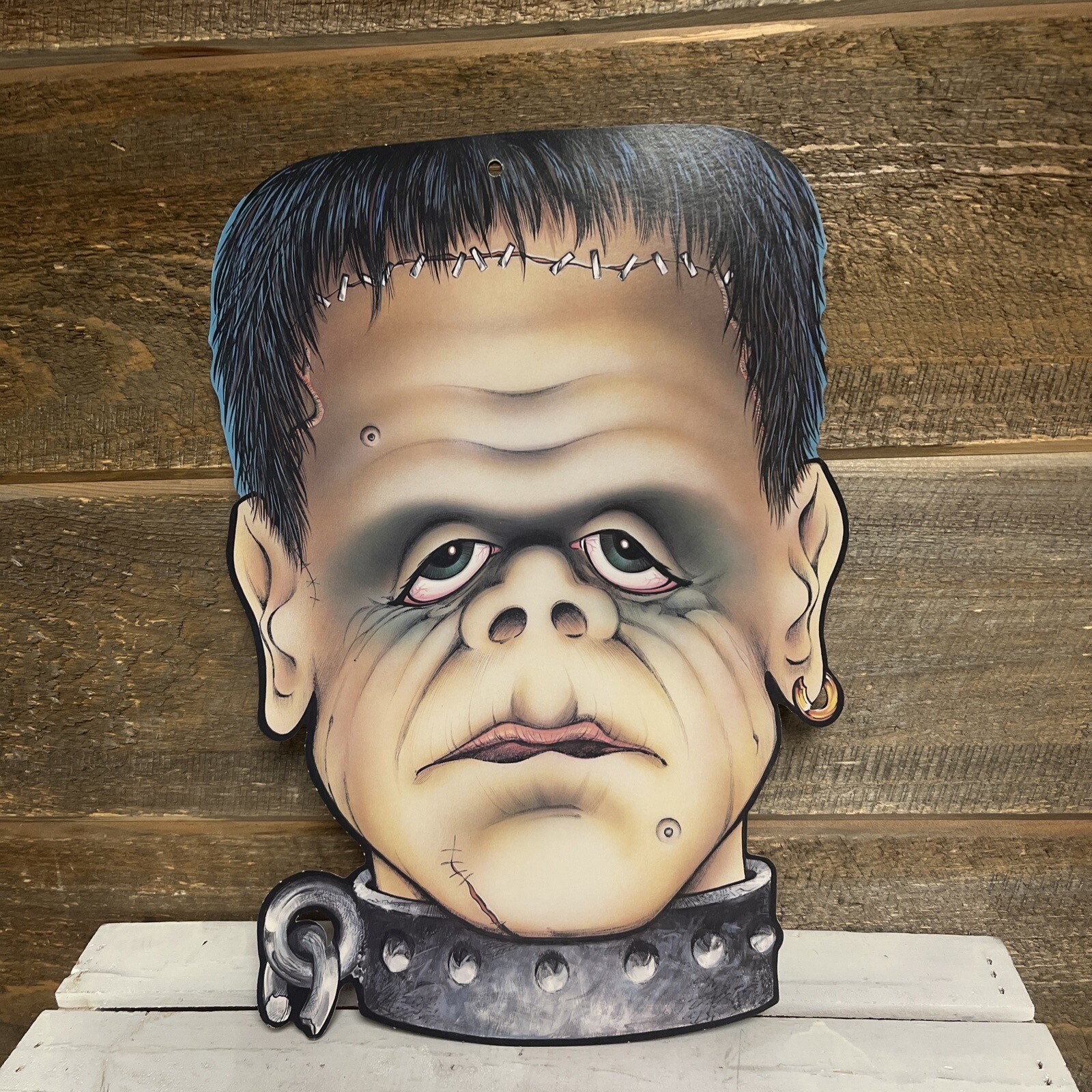 Vintage Beistle Frankenstein Monster Large 15” Cut Out Two Sided 1980's New