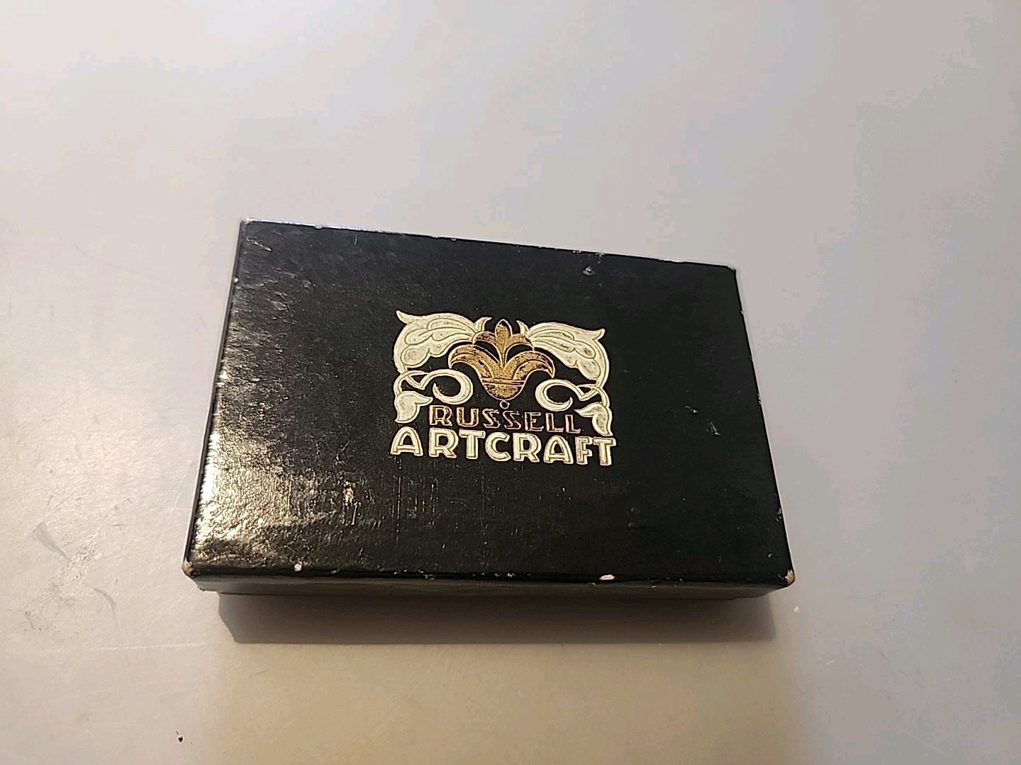 Vintage Russell Artcraft Playing Cards Sealed Tax Stamp And Box Windmills 1940s