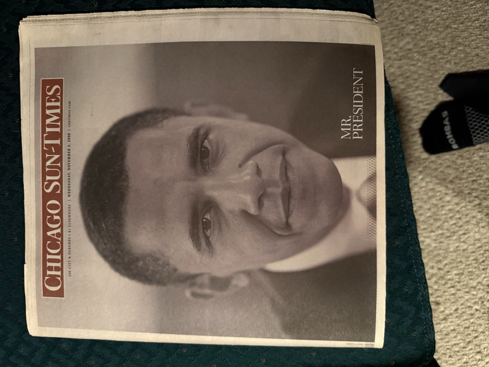 Chicago Sun-Times Newspaper Mr. President Edition. Complete paper. Unread