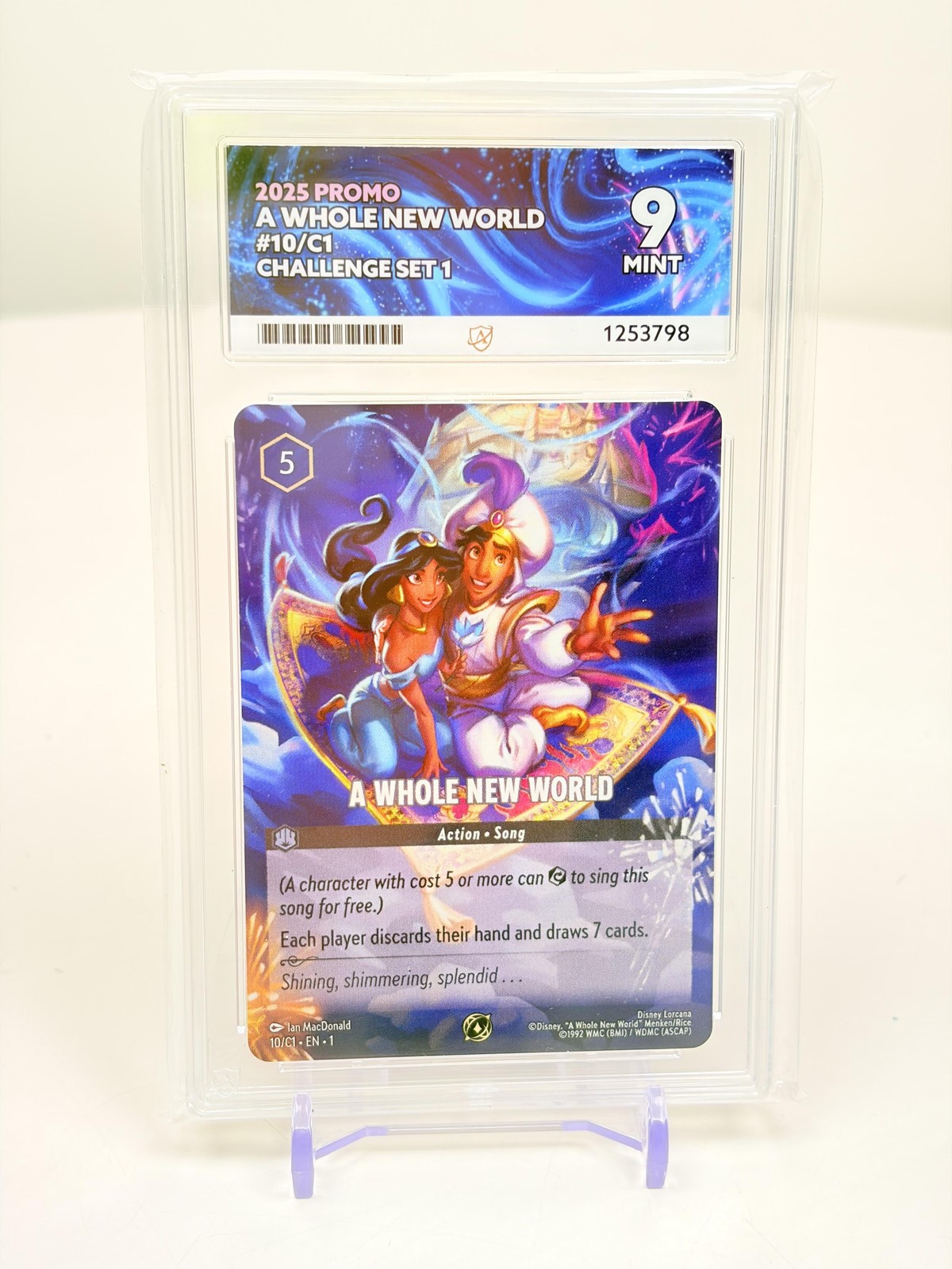 Disney Lorcana A Whole New World 10/C1 Non-Foil Challenge Promo ACE 9 MINT