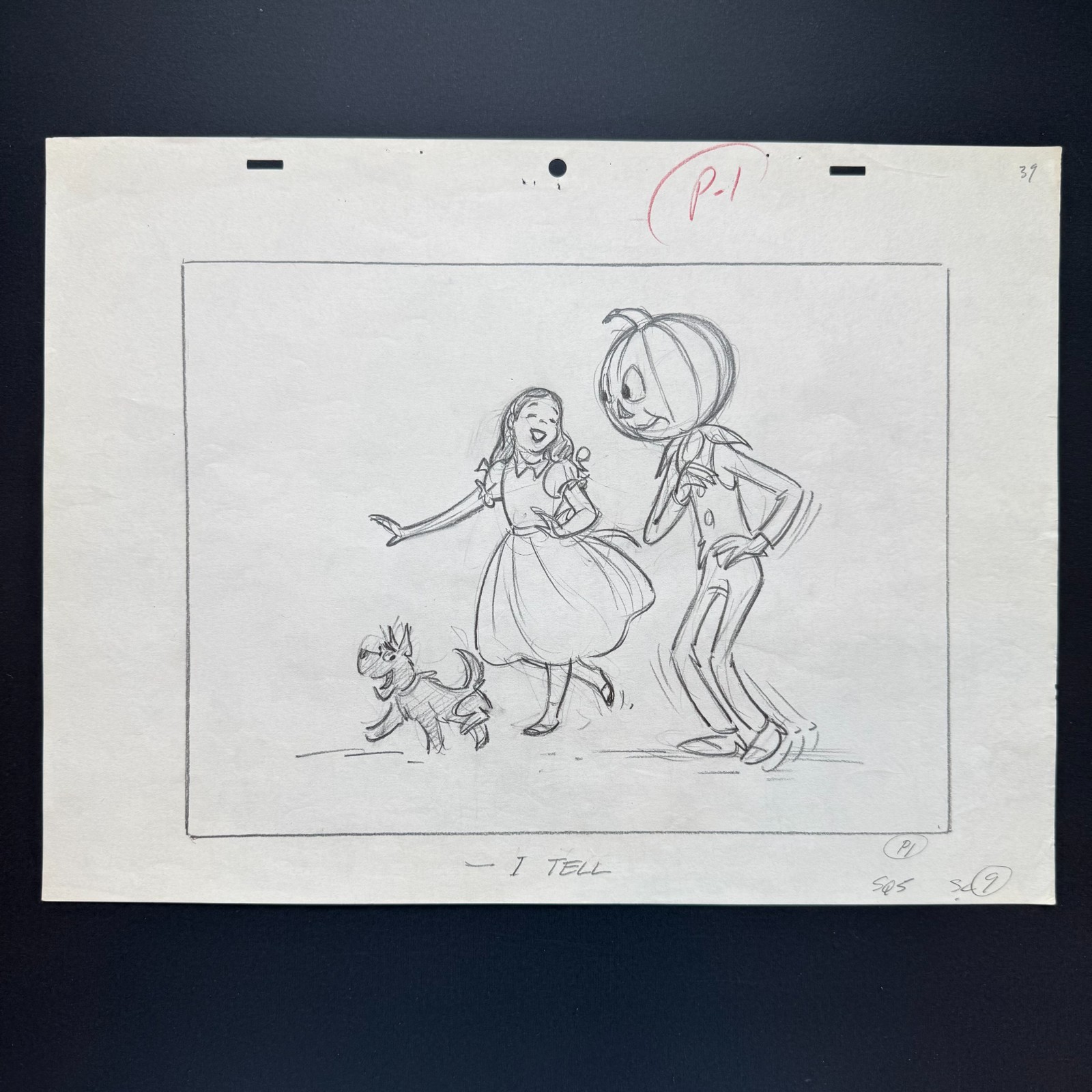Journey Back to Oz Original Storyboard 1972 Wizard of Oz Movie Dorothy Toto Art