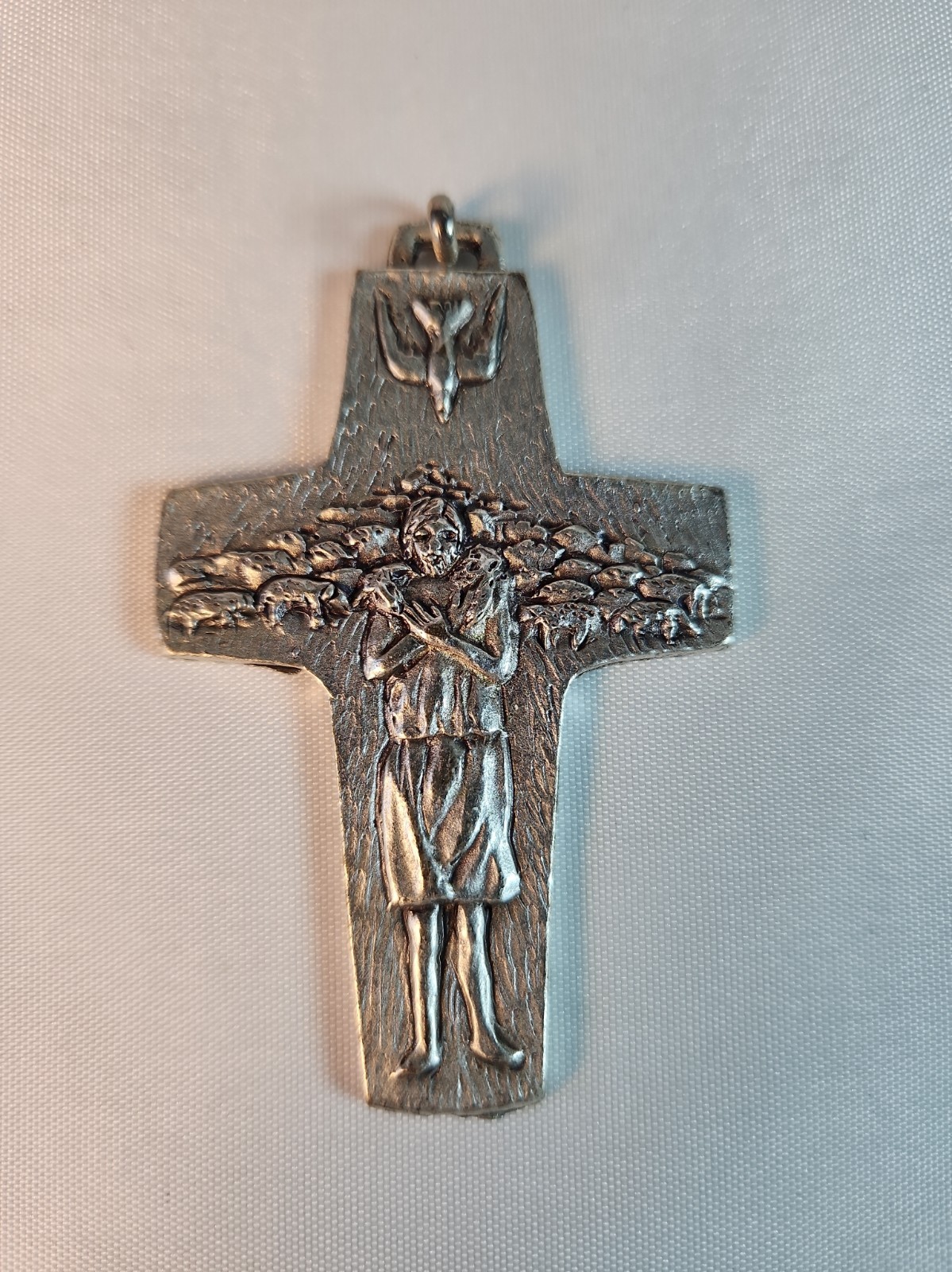 VTG Pope Francis Good Shepherd Cross Pendant 2.75