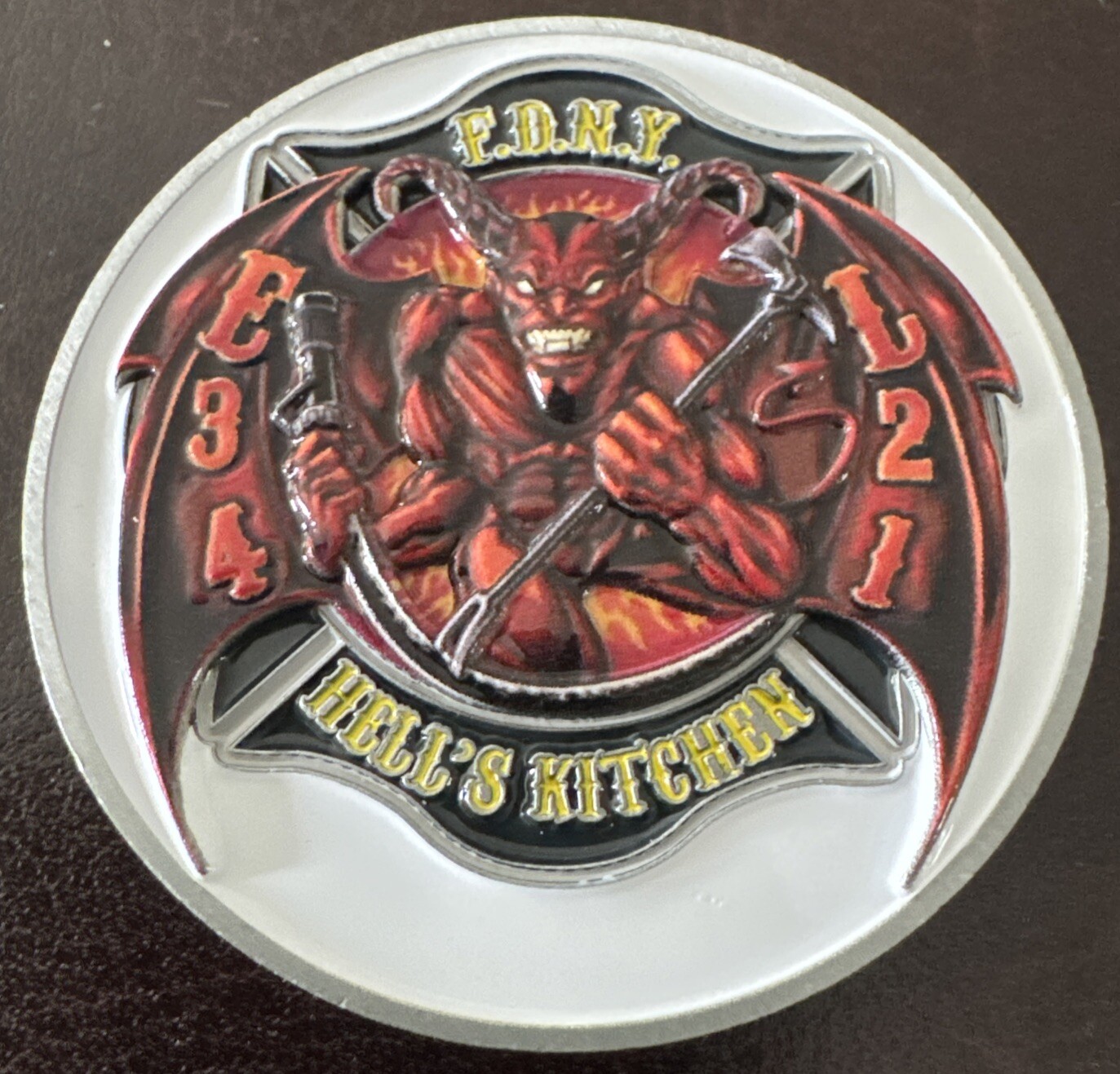 Engine-34 Ladder-21 New York Fire Department Challenge Coin FDNY Hells Kitchen
