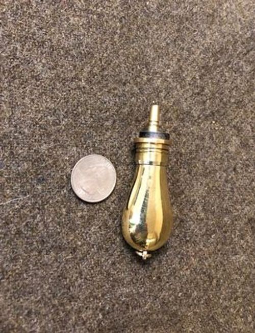 Miniature Brass Priming Flask for Flintlocks Miniature Brass Priming Flask for Flintlocks
