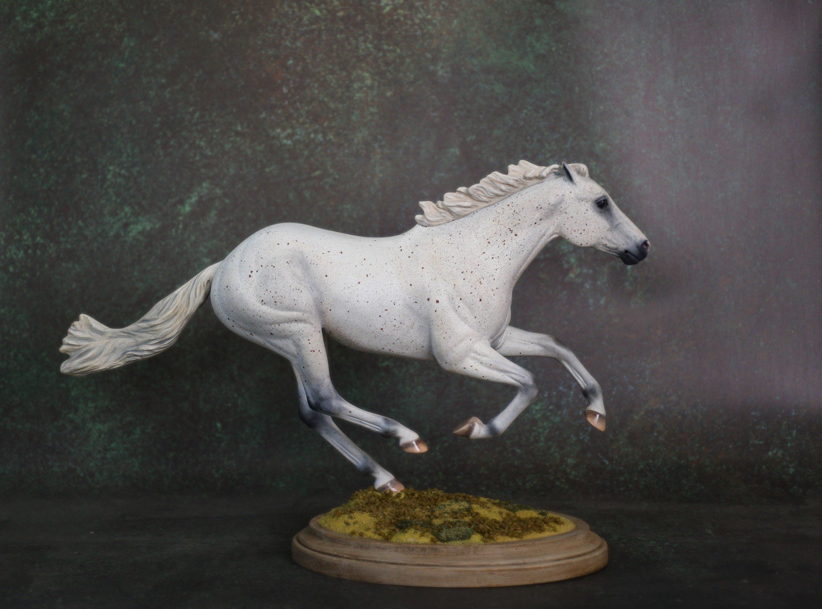 Custom Painted Breyer Race Horse - Smarty Jones - Flea Bitten Gray - Traditional