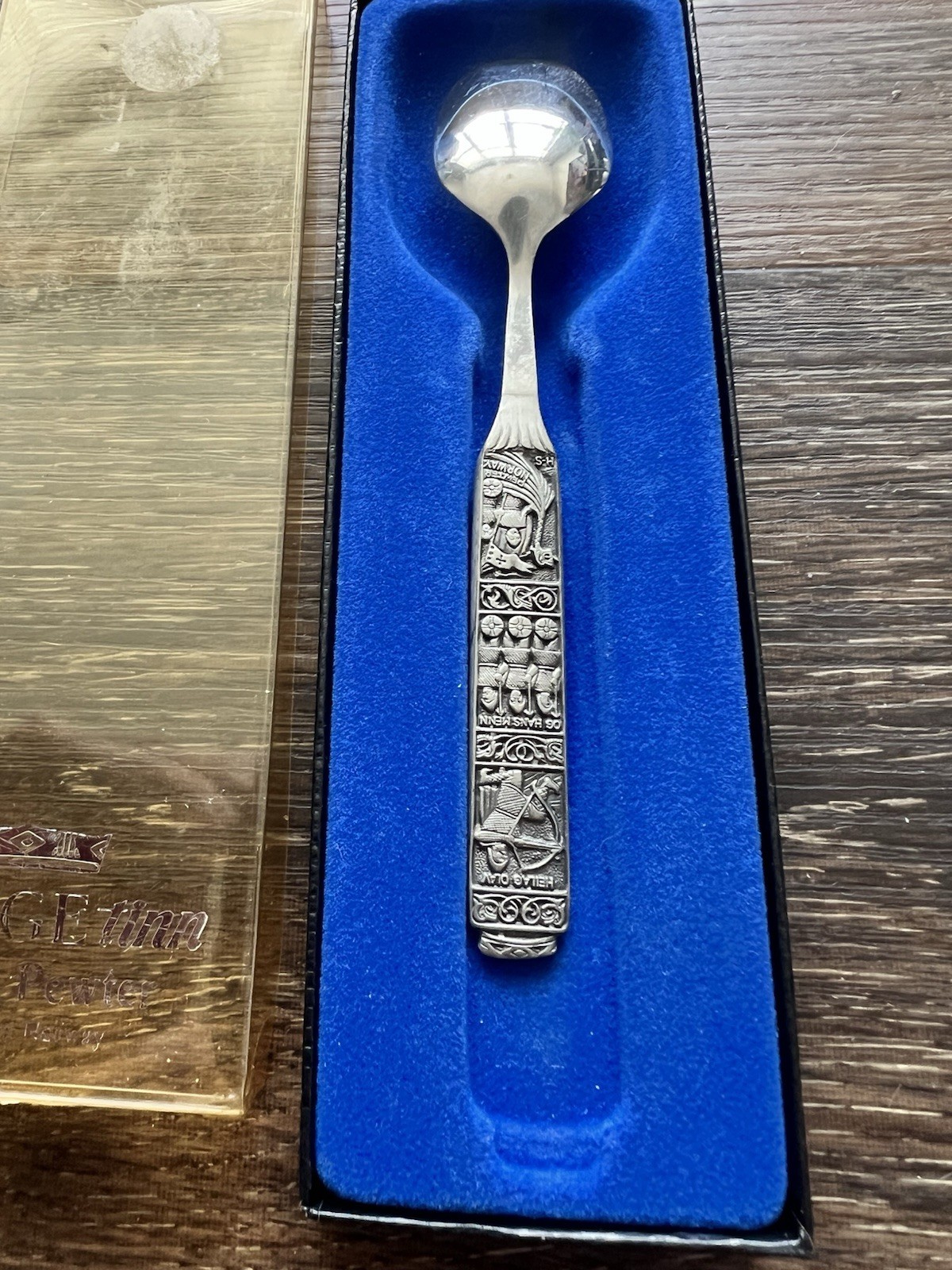 Konge Tinn Norway Spoon in Box NEVER USED