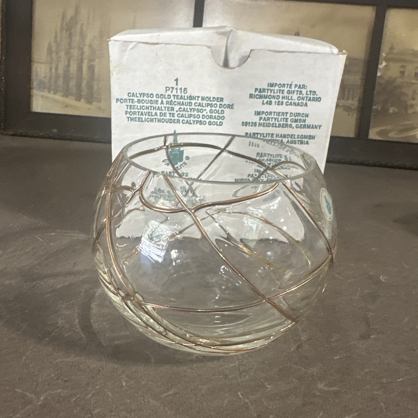 PartyLite Calypso Gold Tealight Holder Retired New Old Stock NIB P16B / P7116 PartyLite Calypso Gold Tealight Holder Retired New Old Stock NIB P16B / P7116