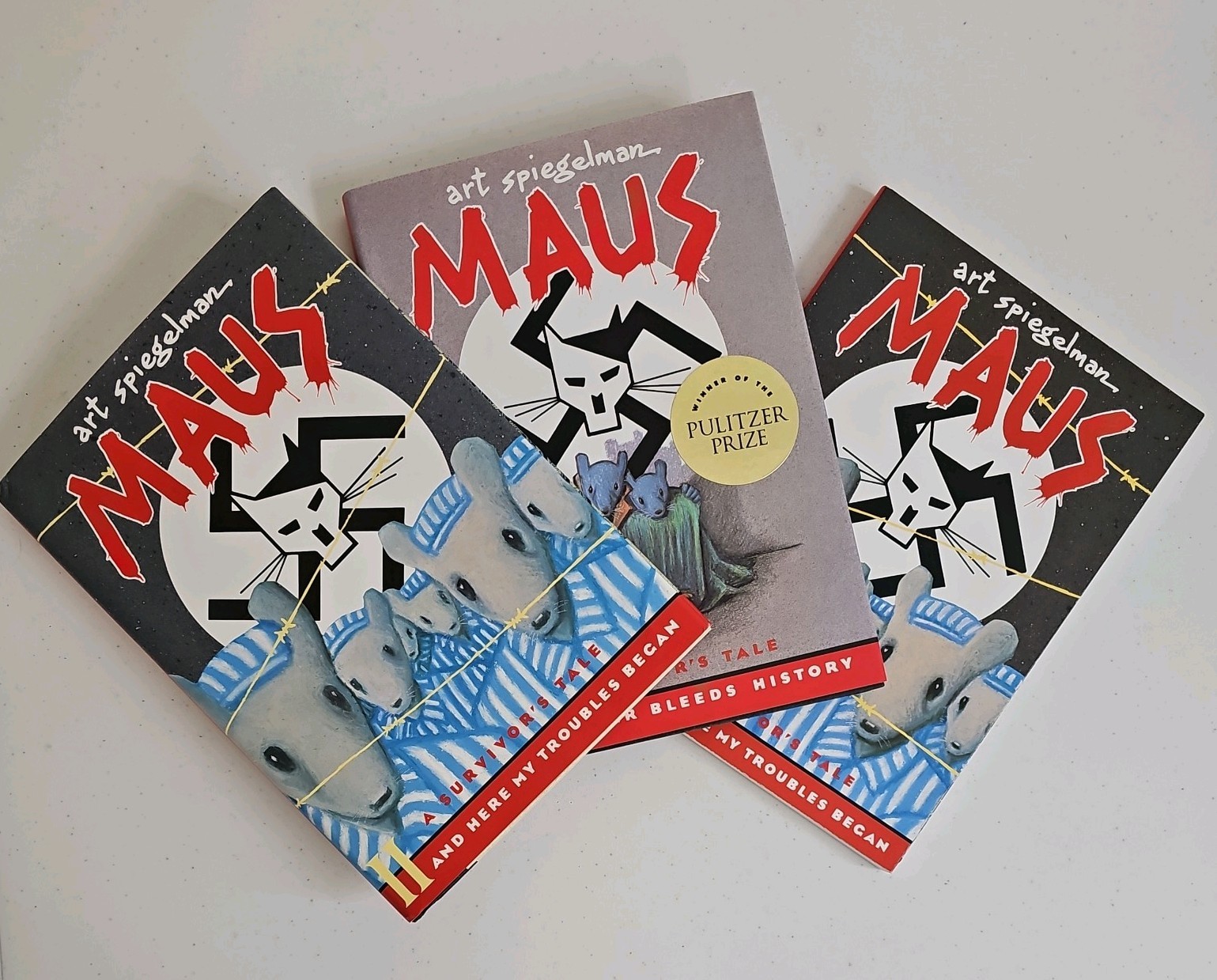 Art Spiegelman MAUS I & II Hardcover w/ DJ + MAUS II Softcover Lot VG+