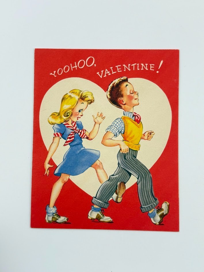 Vintage Valentine Trading Card Die Cut Ephemera Romance Love Paper Lace AD40