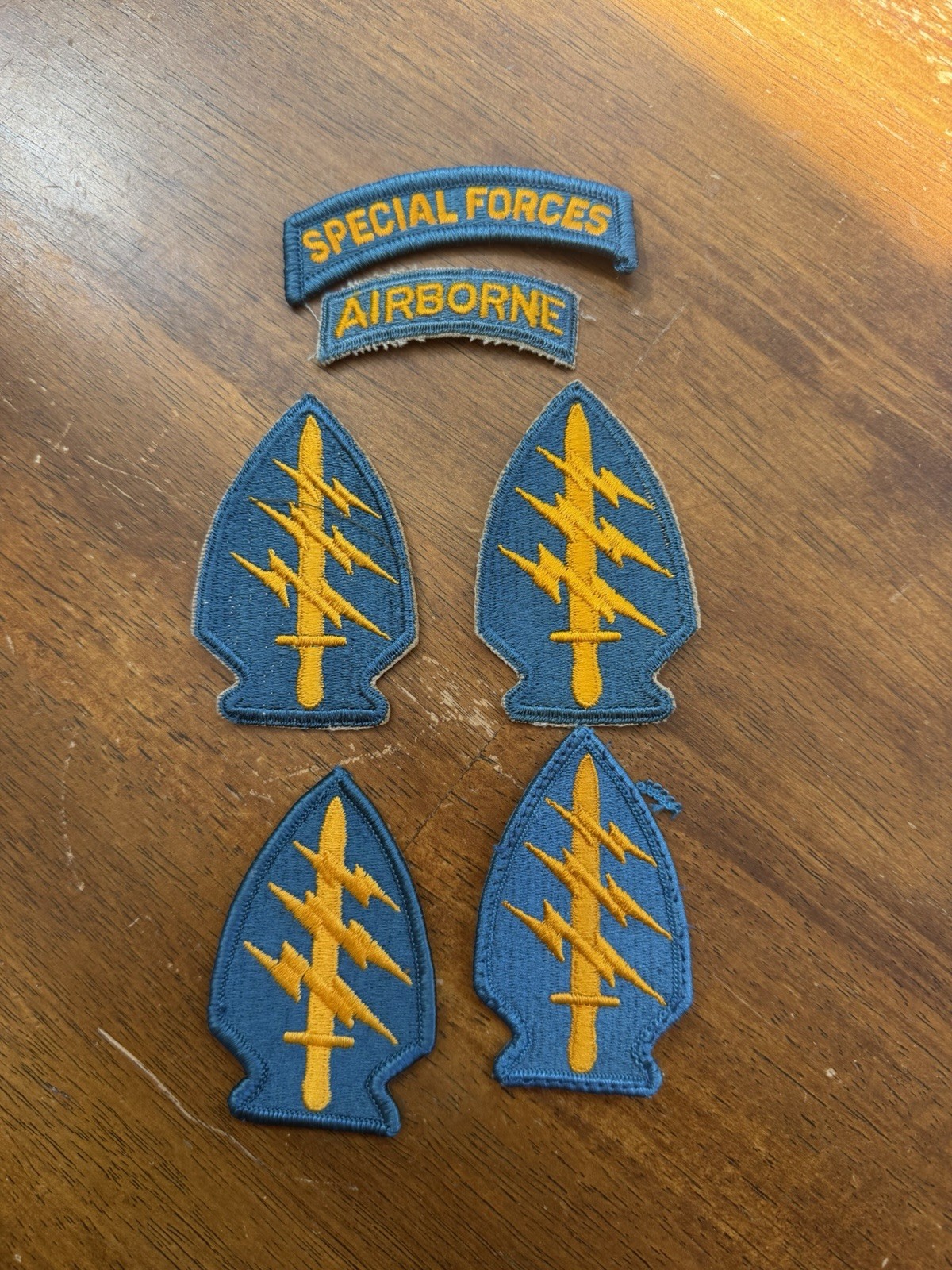 Vintage U.S. Army Special Forces Airborne Patch Lot — Six Pieces