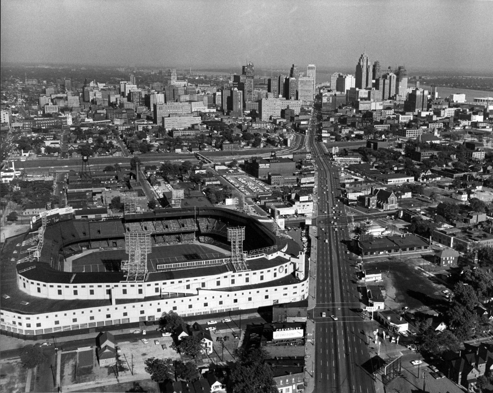 Tiger Stadium With The Detroit Skyline 4x6 Picture Celebrity Print