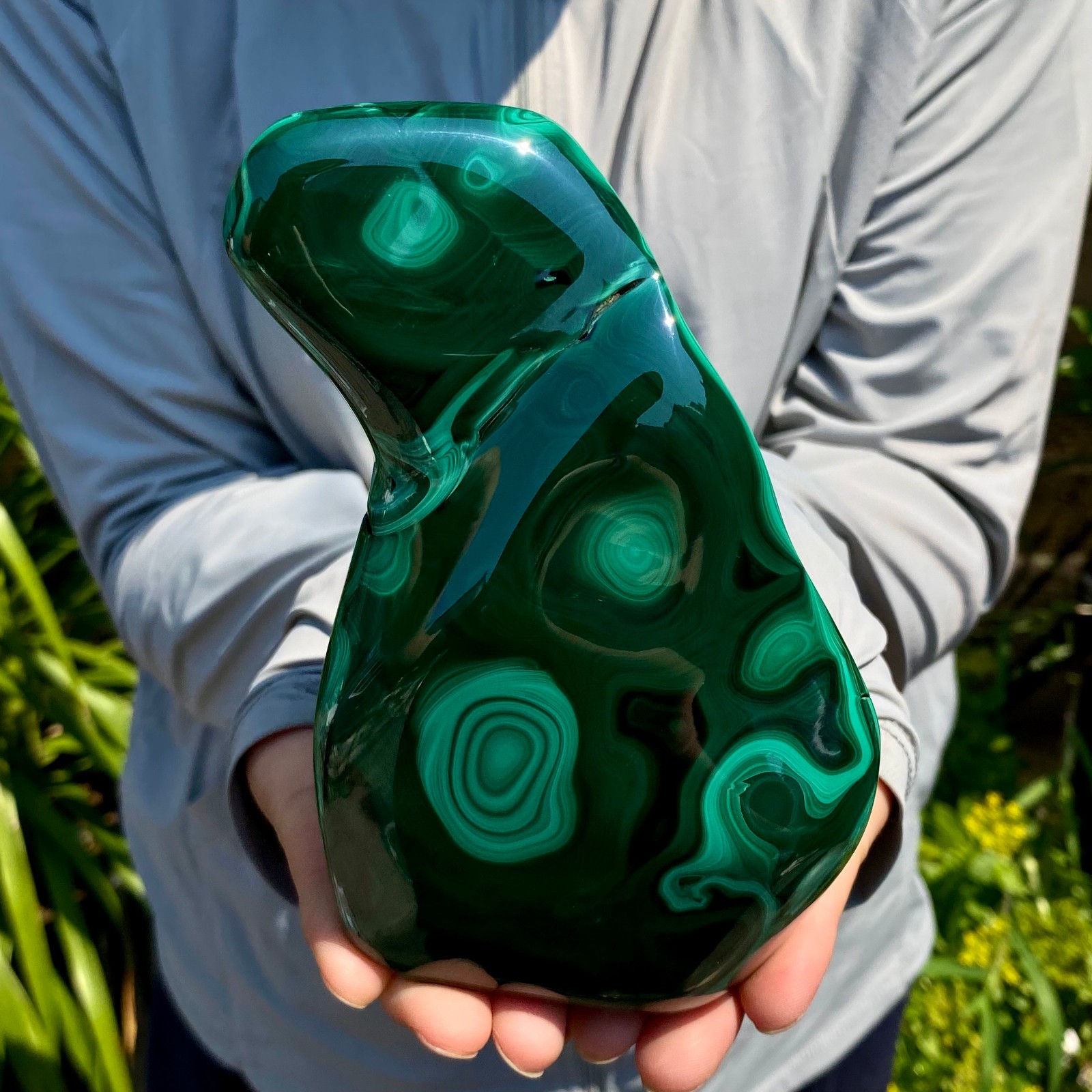 2.75LB TOP Natural Malachite crystal quartz Mineral specimen Reiki gem