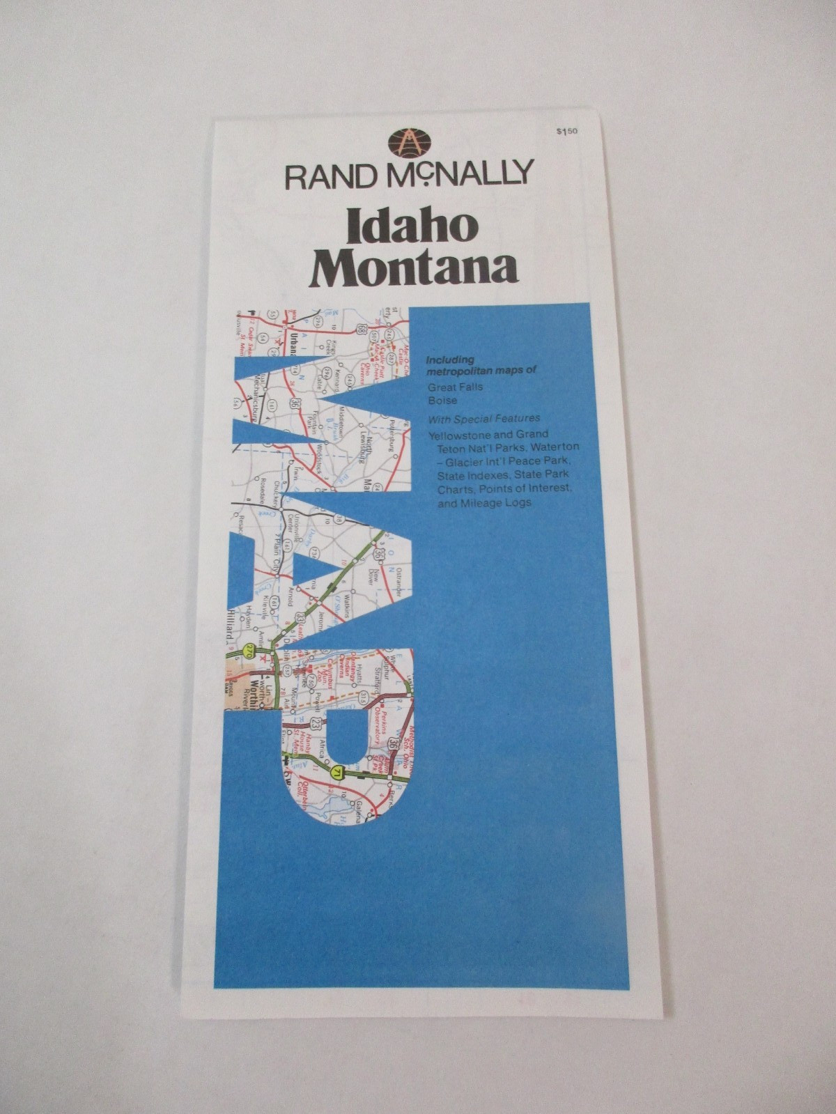 Rand McNally Idaho Montana State Highway Travel Road Map~HrcRM