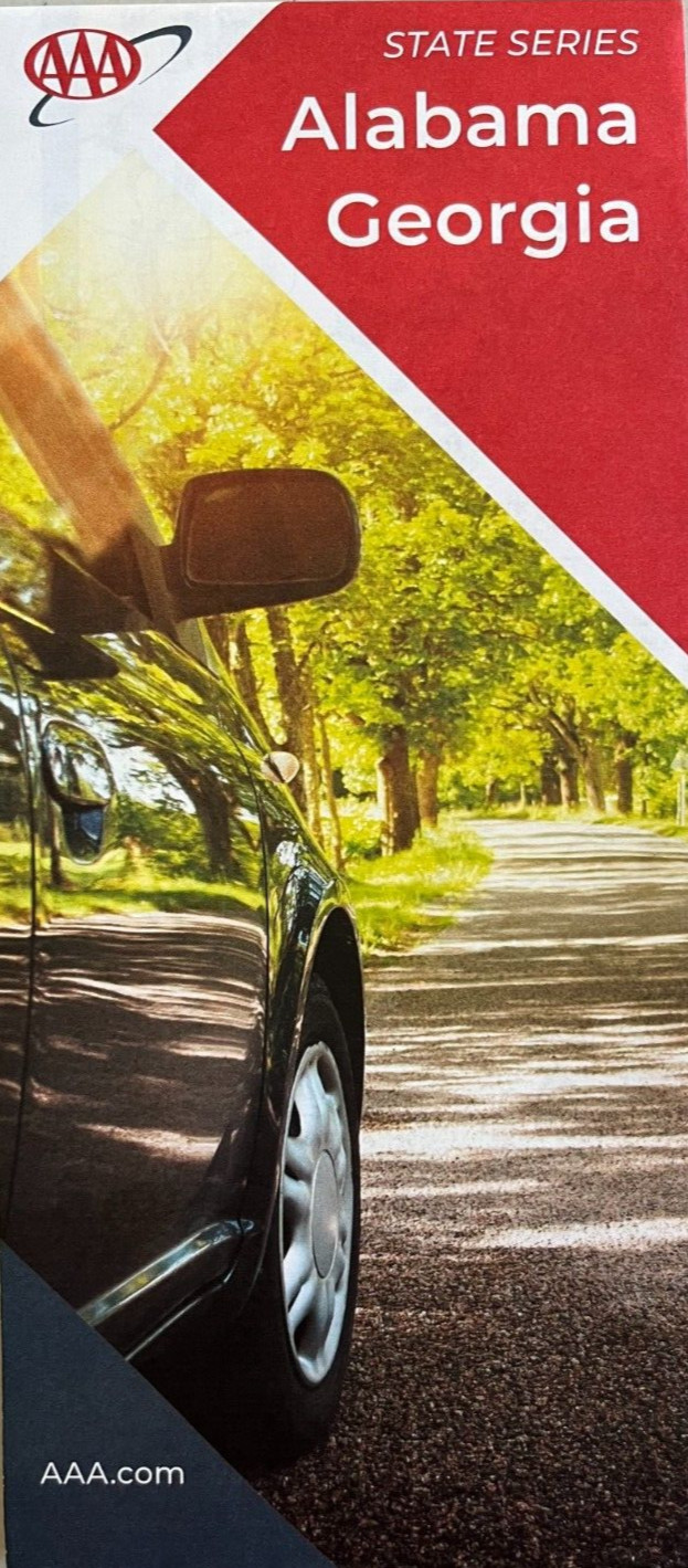 New AAA ALABAMA - GEORGIA STATE ROAD MAP  Highway Tour  AL/GA   LATEST 2025