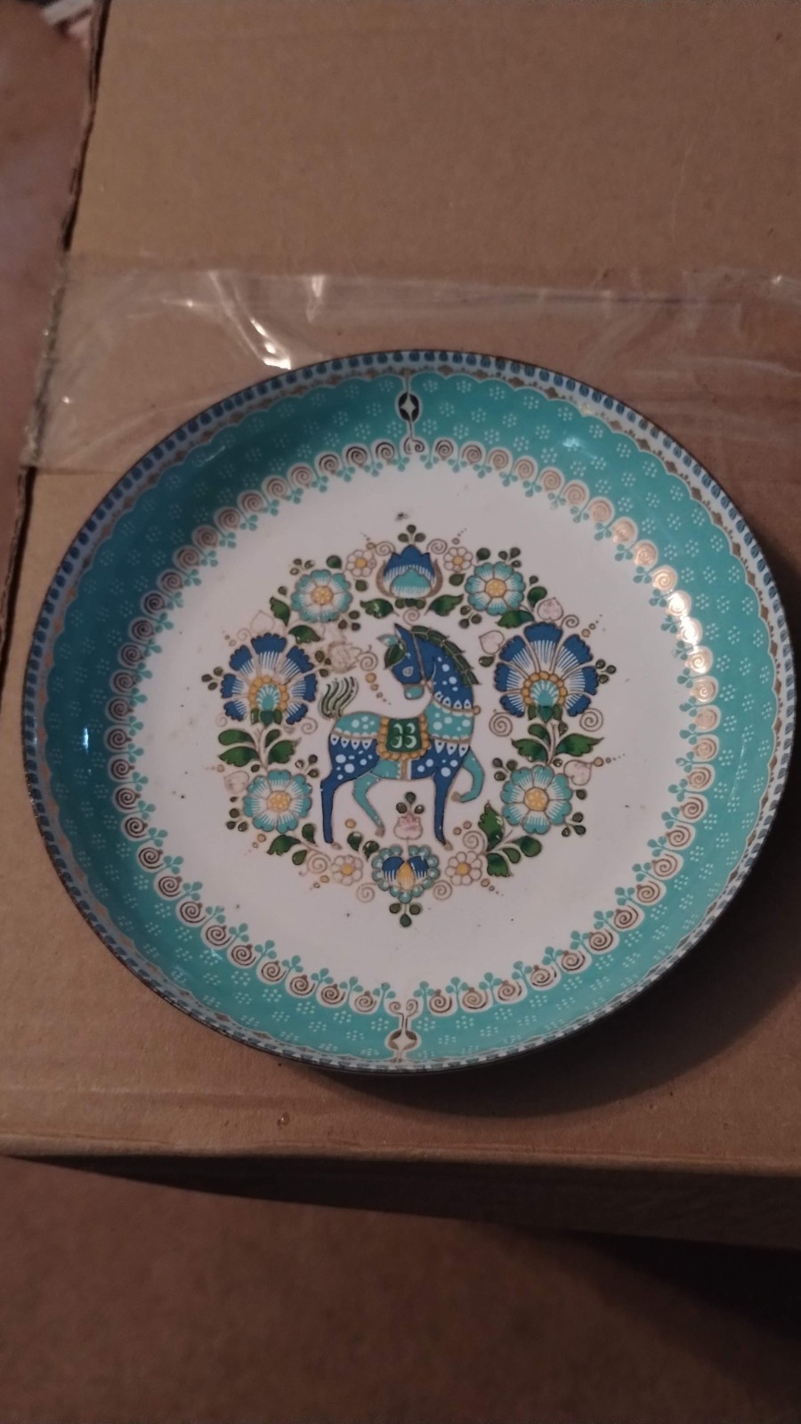 Vintage Enameled Copper Trinket Dish
