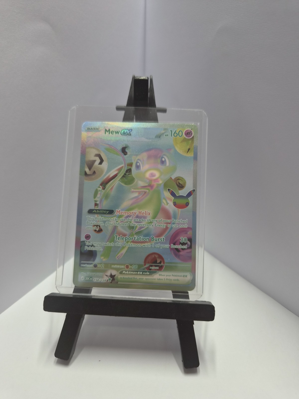 Pokémon TCG Mew ex 158/128 Celebrations Holo Full Art Ultra Rare 30th Pokémon TCG Mew ex 158/128 Celebrations Holo Full Art Ultra Rare 30th