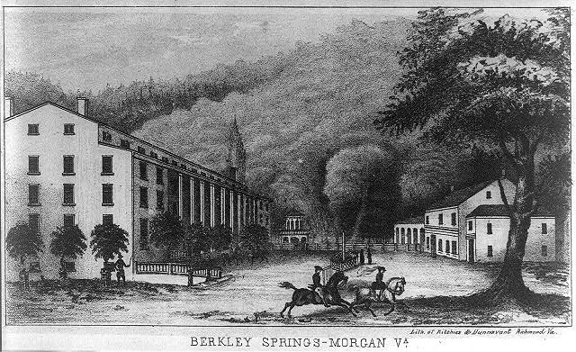 Photo:Berkeley Springs WV 1800s Resort Hotel Stagecoach Engraving