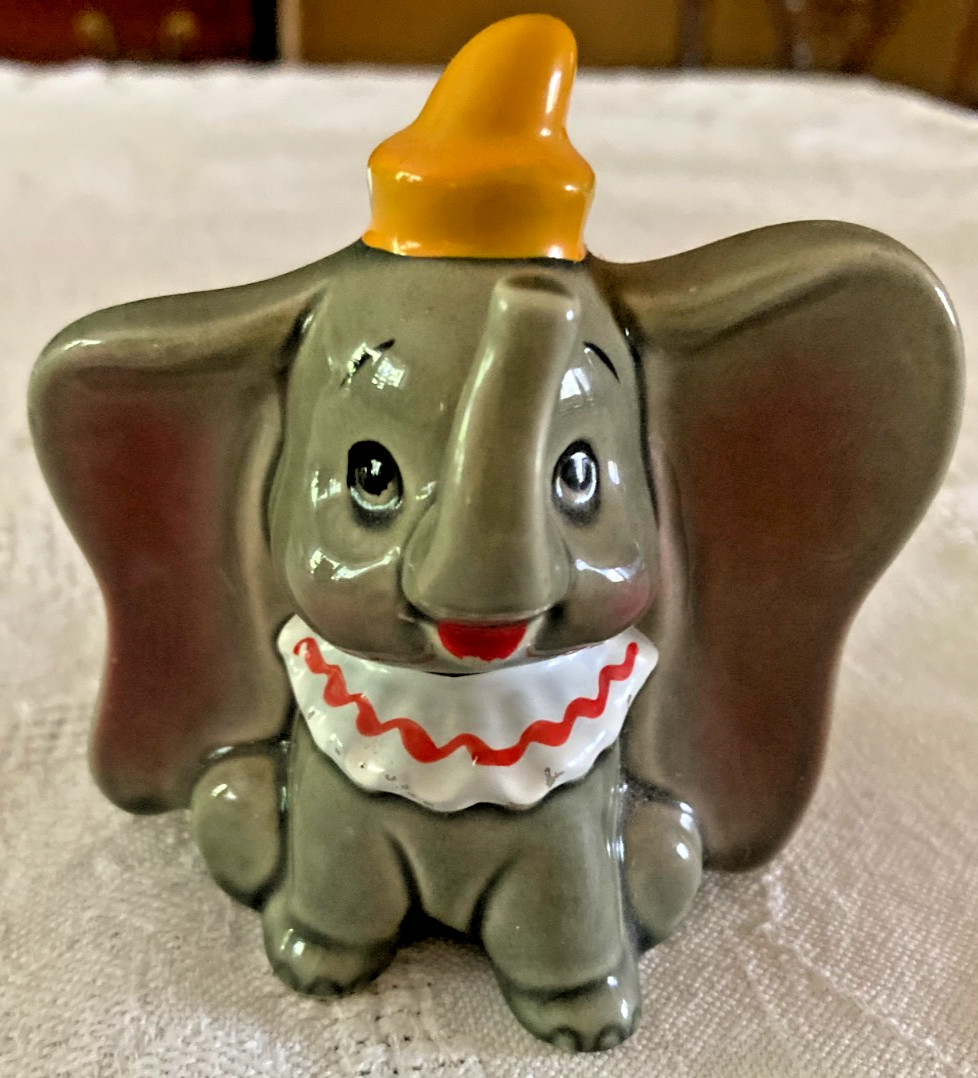 Vintage Walt Disney Dumbo Figurine Porcelain Collectible 3.5\