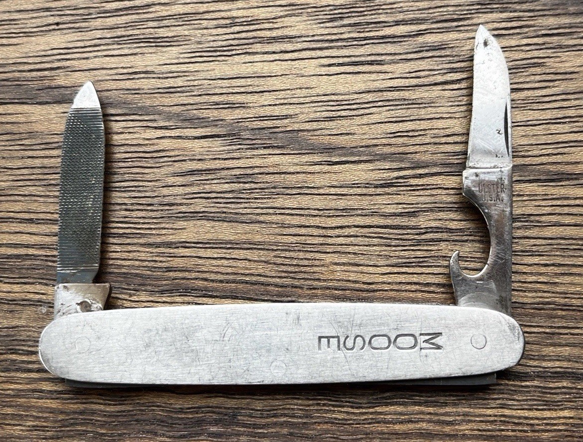 🔥🔥Vintage Ulster USA MOOSE Promo Pocket Knife Multi-Tool 3.25” 1965-75