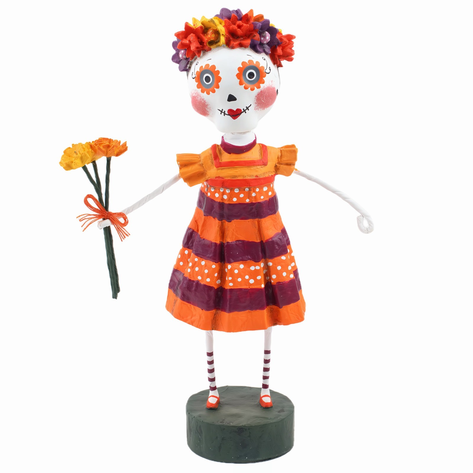 Lori Mitchell Freida Day of the Dead Skeleton Figurine Girl Folk Art Figure