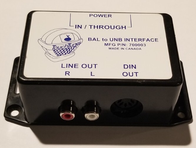 TouchTunes BAL To UNB Interface DI Box 700003 Old Style