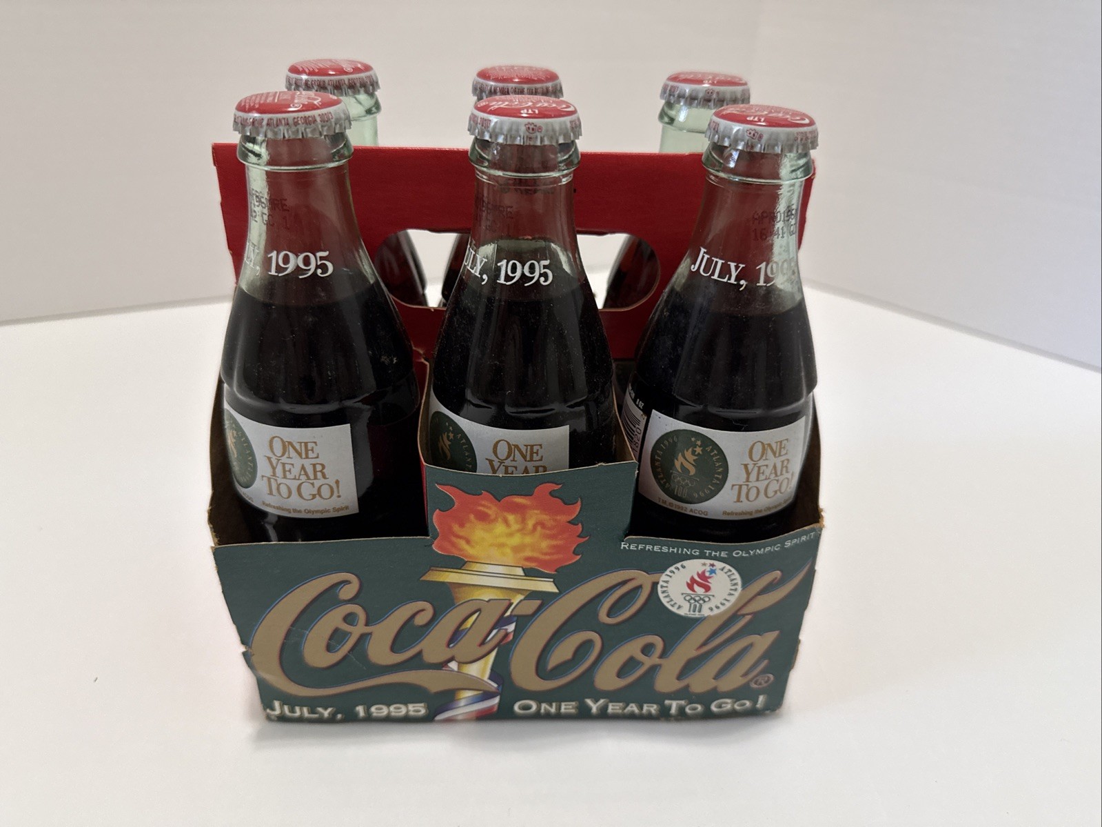 JULY 1995 Atlanta Olympic Coca Cola Coke 6 Pack One Year To Go