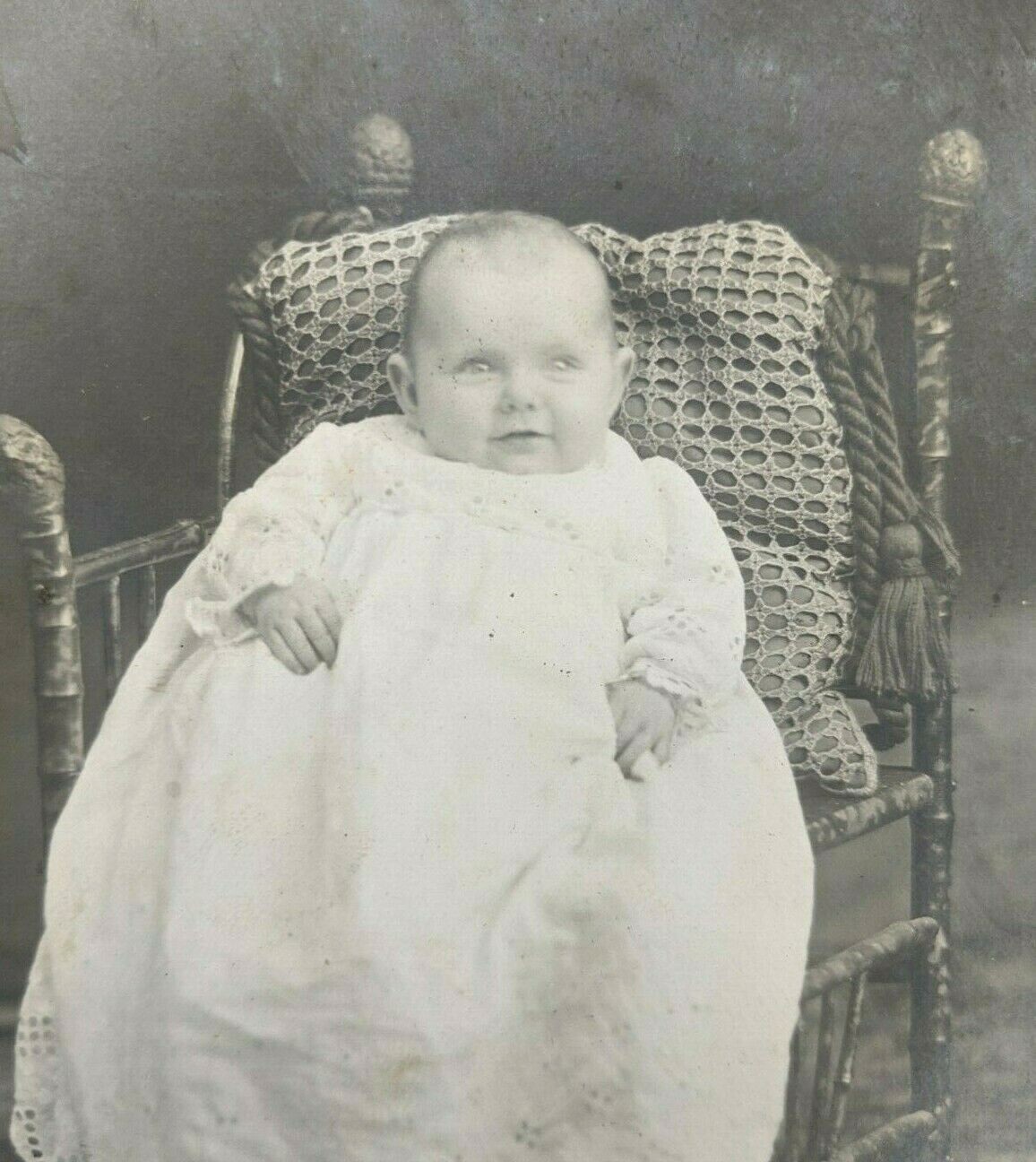 Vintage RPPC Postcard Baby Photo Sent to Clara Harrington of Ionia Michigan 1912