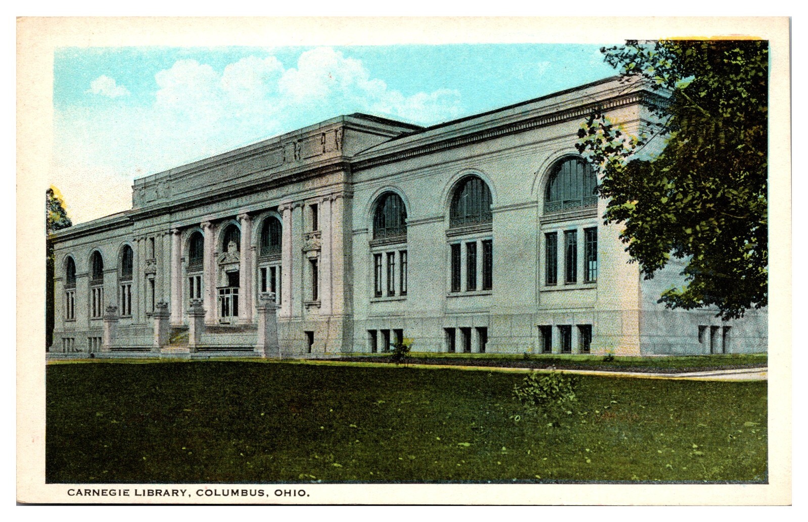 Antique Carnegie Library, Columbus, OH Postcard