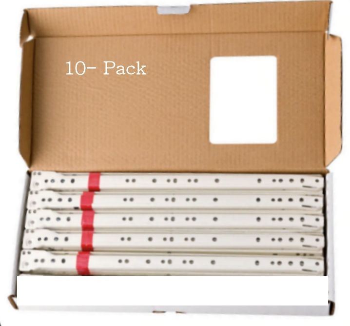 10-Pack Pair  Euro Drawer Slide Bottom Mount - Steel 22