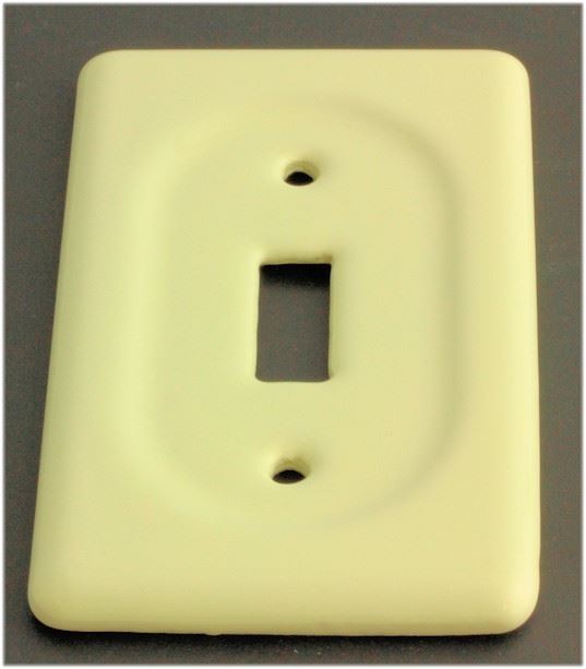 Ivory Ceramic Single Switch Plate - USA Tuscan Ceramics