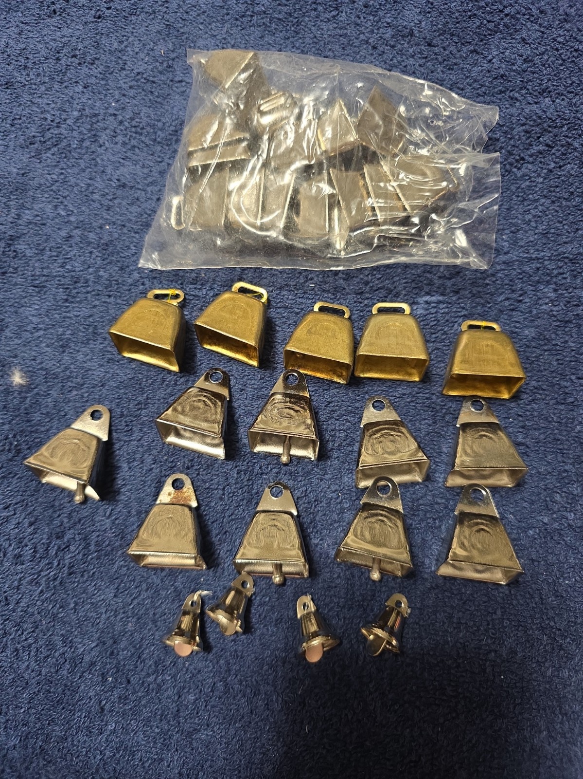 Vintage Large Collection Of 32 Metal cowbells