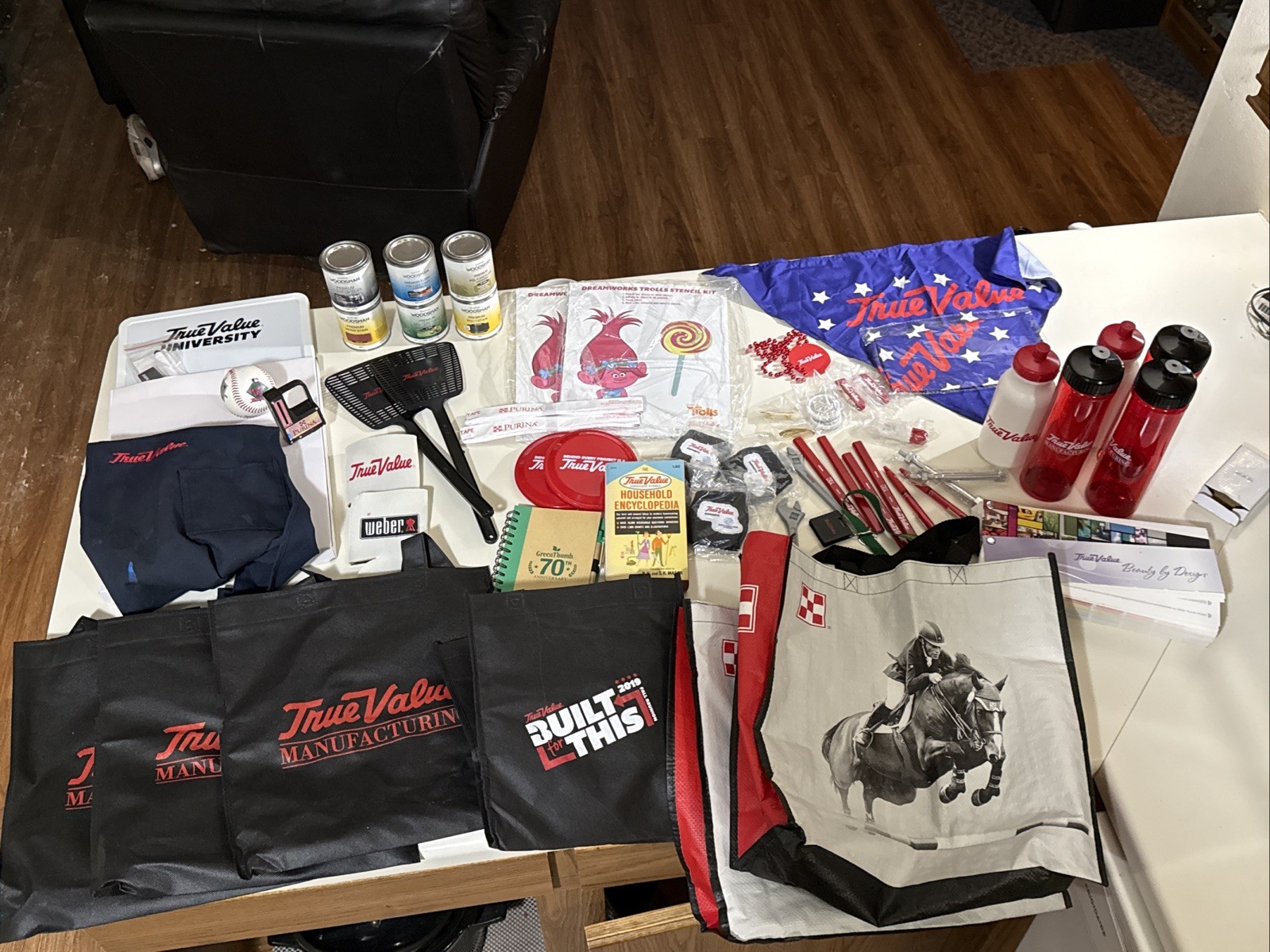 True Value Hardware Store Aprons, bottles, cookware, advertisement cans, arts  