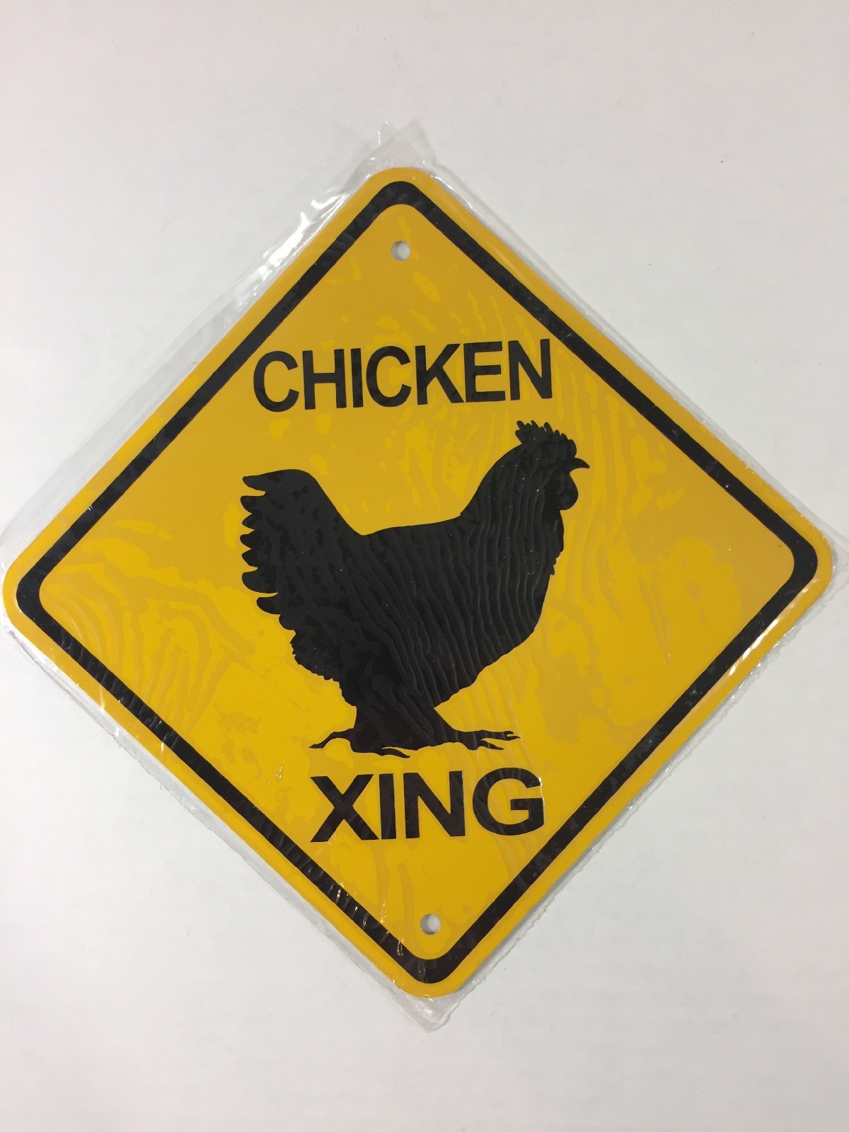 CHICKEN Xing Crossing Metal Caution Farm Sign 6”x6” (NEW)