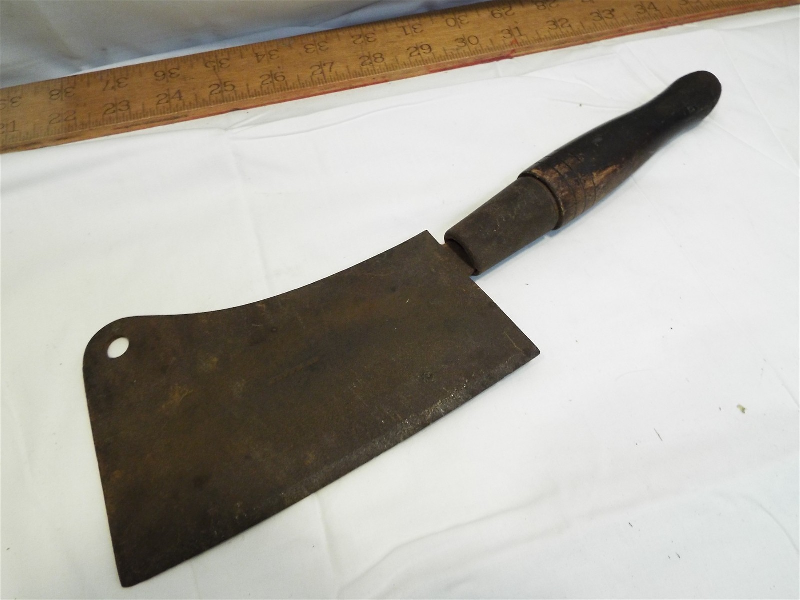 Antique Blacksmith Made Hoffman Meat Cleaver Butcher Chef Tool Knife Needs Love