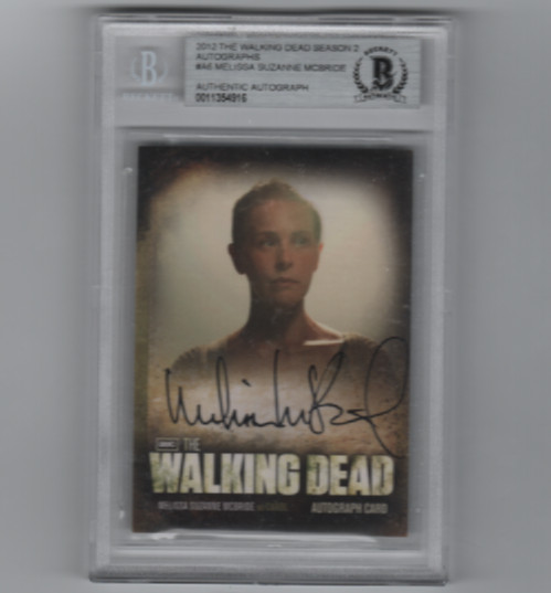 THE WALKING DEAD SEASON 2 MELISSA MCBRIDE/CAROL AUTOGRAPH CARD AUTHENTICATED