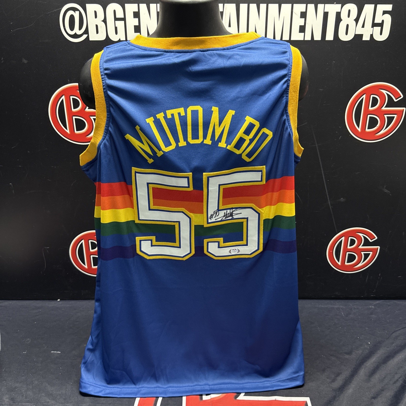 Dikembe Mutombo Signed Denver Nuggets Jersey Autographed PSA DNA COA