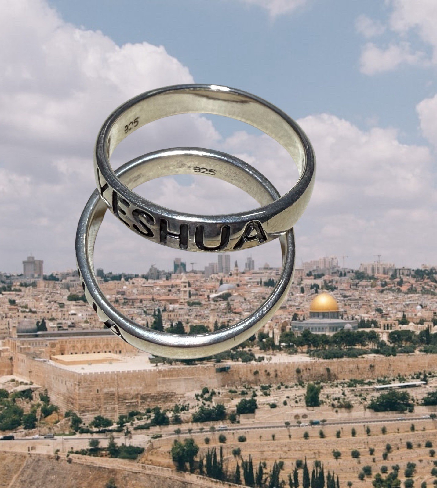 YESHUA RING 925 Sterling Silver Jesus Name In Hebrew Size 6 Gift Box 3 mm Width