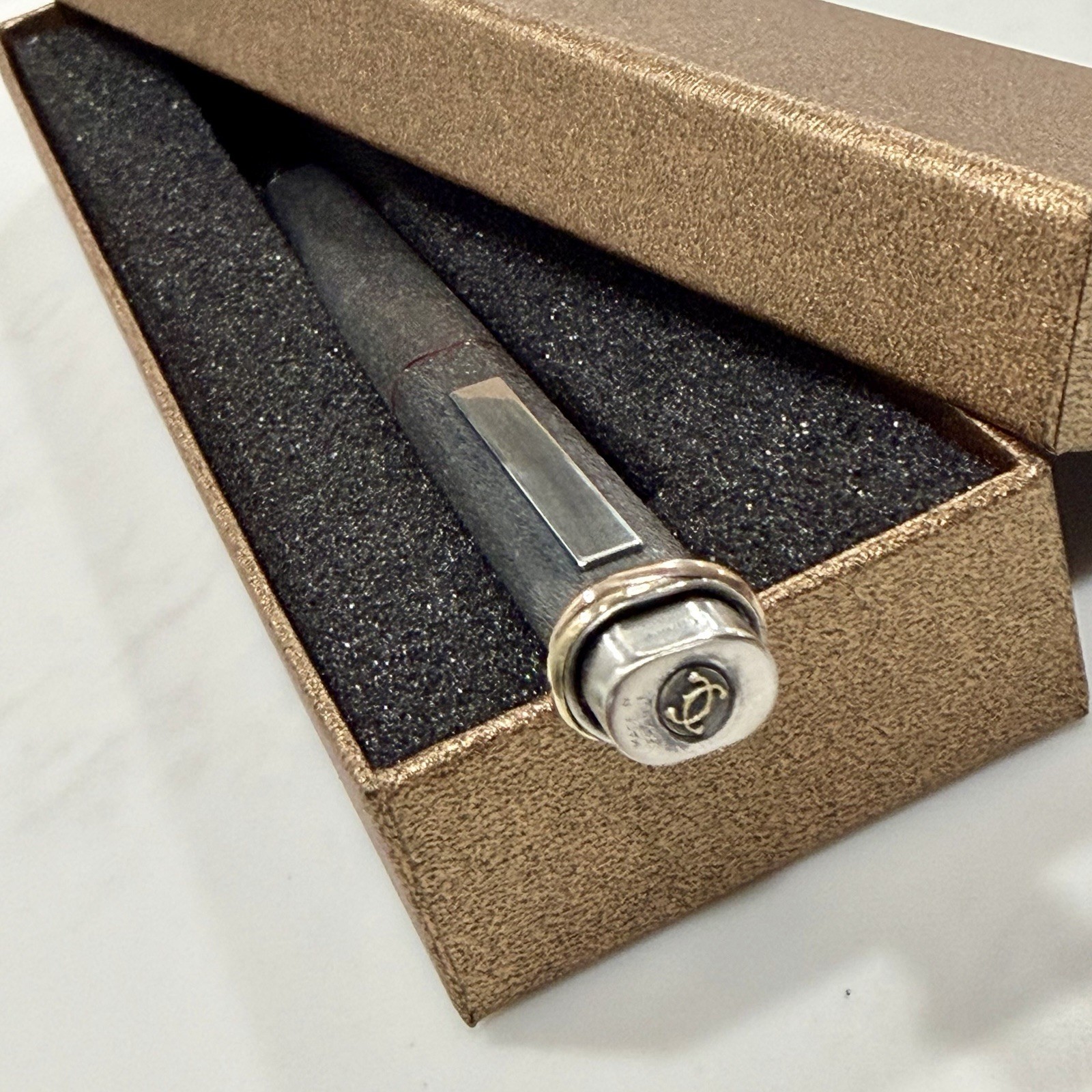 Vintage Must de Cartier Pen Ballpoint Trinity Vendome Oval NEEDS INK CARTRIDGE