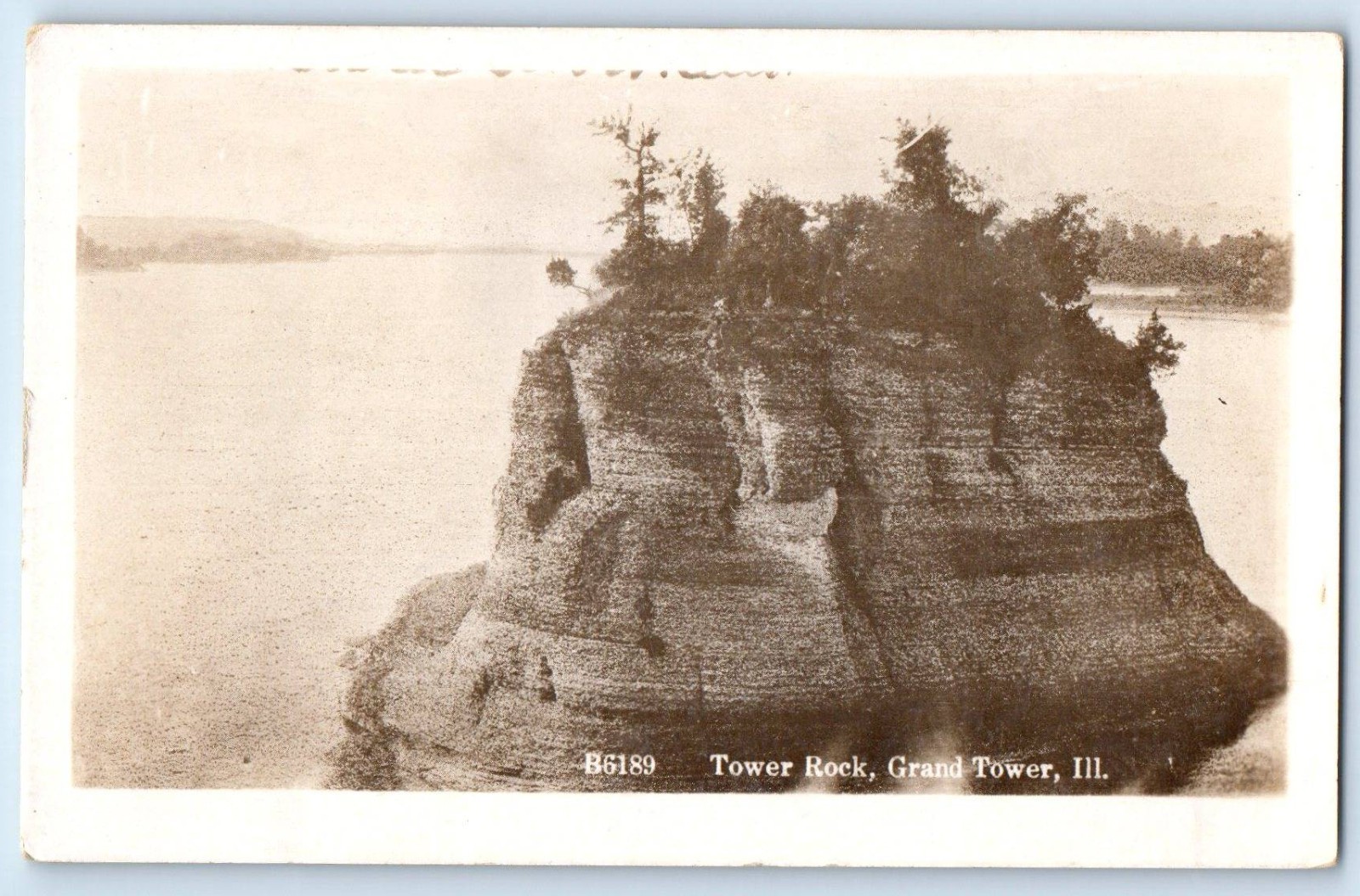 c1910\'s View Of Tower Rock Grand Tower Illinois IL RPPC Photo Antique Postcard