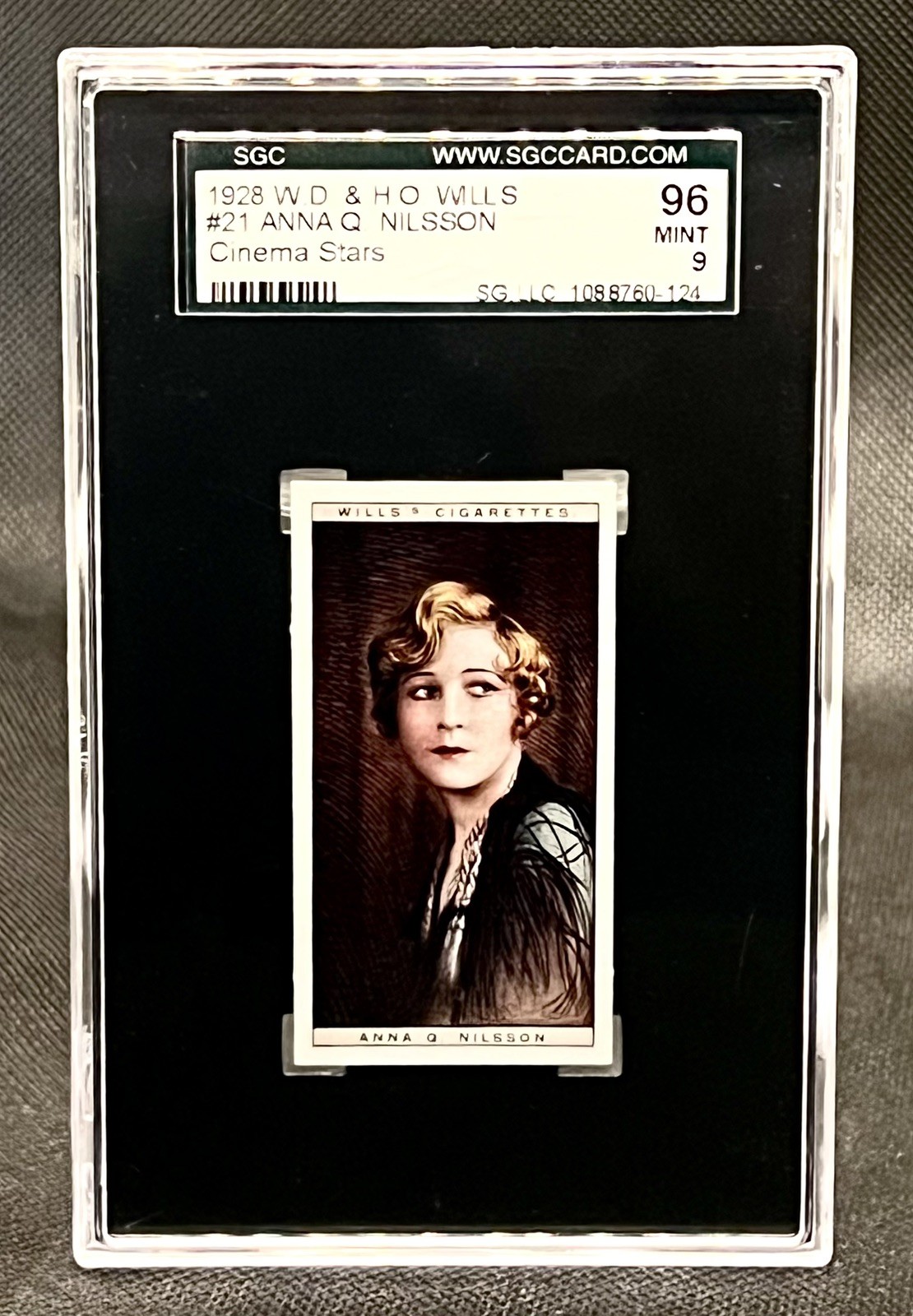 1928 WD & HO Wills #21 Anna Q Nilsson Cinema Stars SGC 9 Mint 1928 WD & HO Wills #21 Anna Q Nilsson Cinema Stars SGC 9 Mint